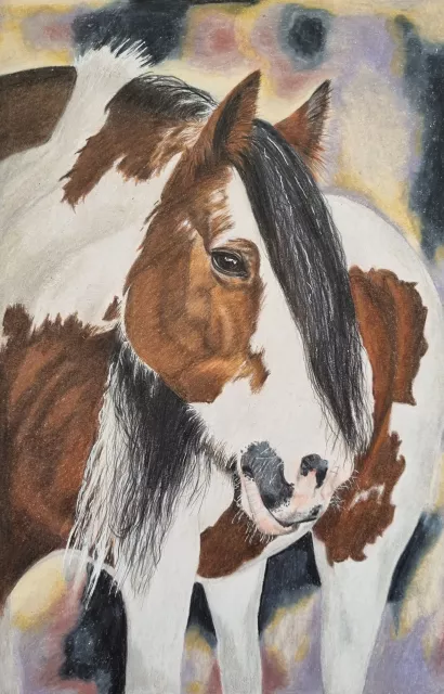Buntstiftezeichnung "Pferd"