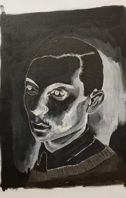 Portrait "Antony" Acrylgemälde