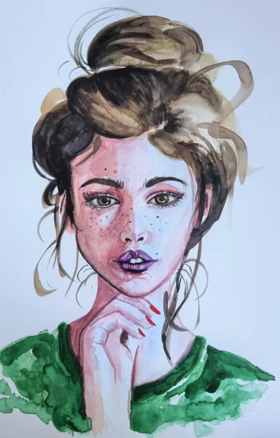 "Emma" Aquarellportrait