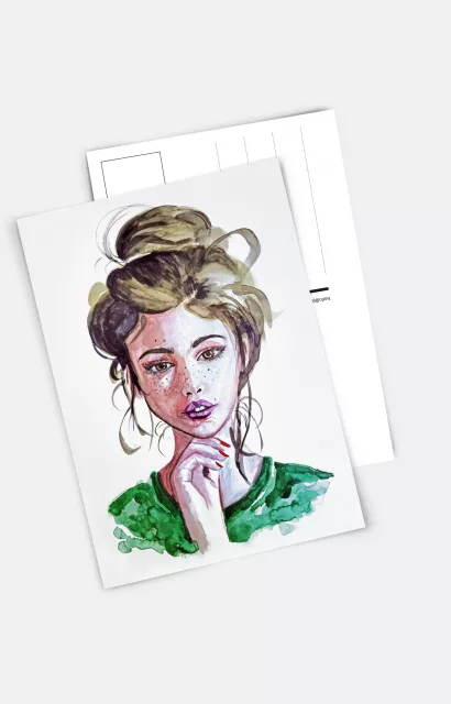 Postkarte Aquarell "Emma"