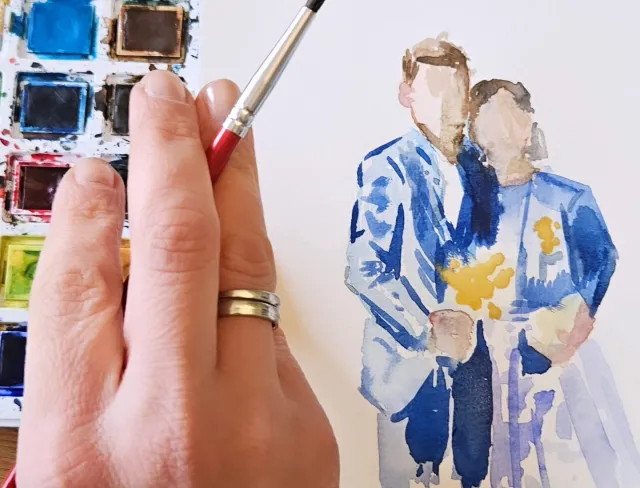 eventpainting judy art brautpaar