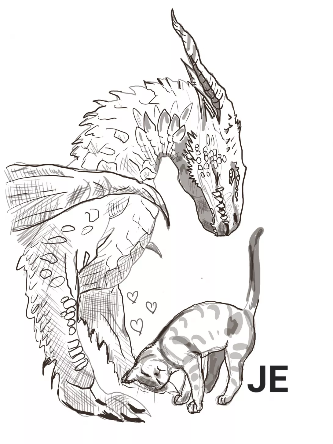 Drache und Katze Drache und Katze