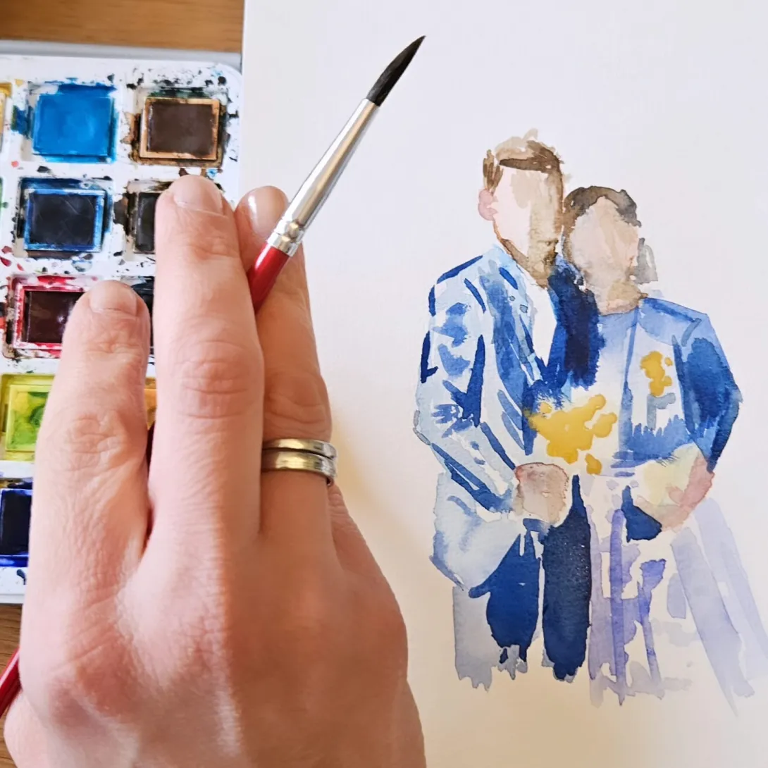 eventpainting judy art brautpaar