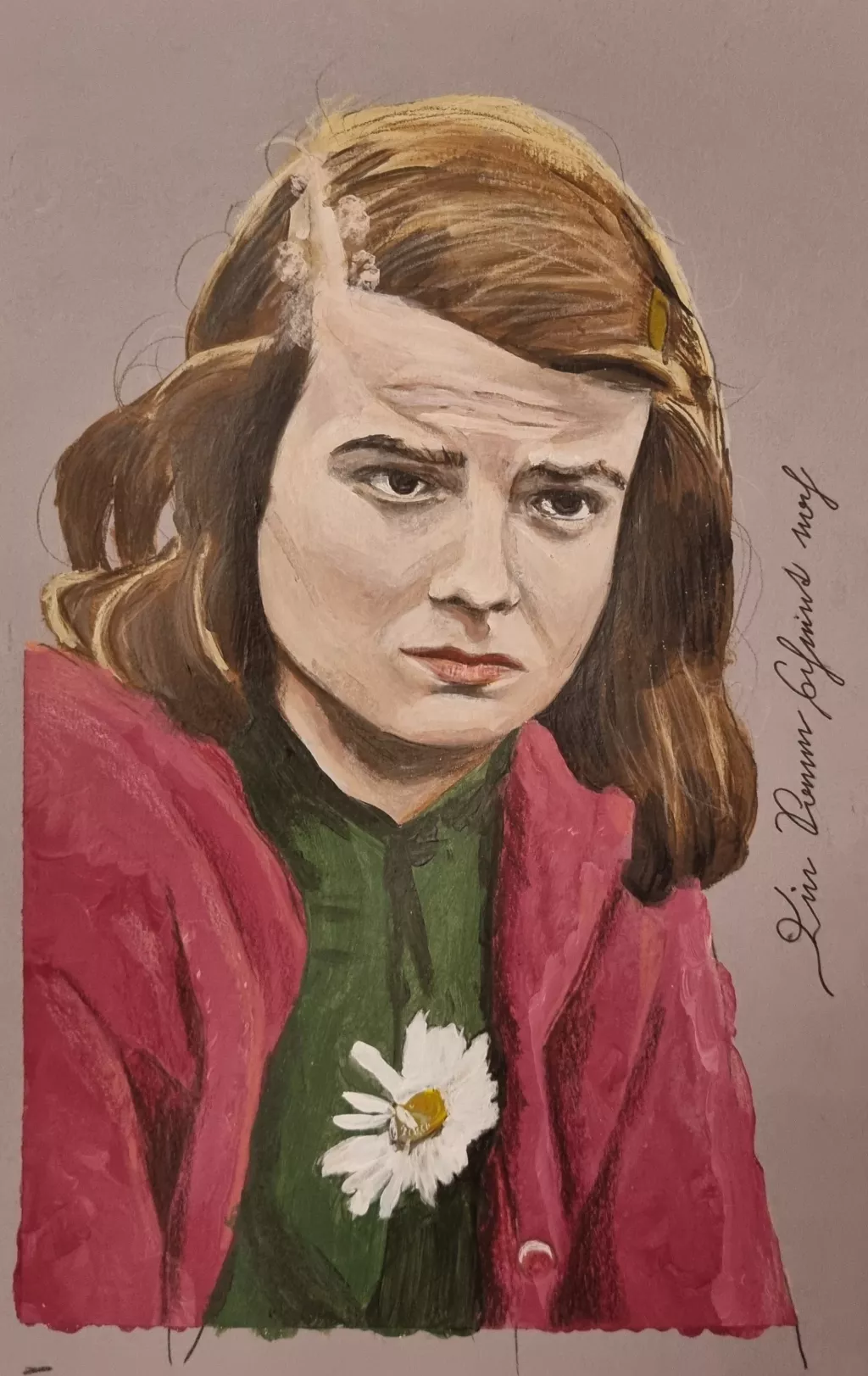 Acrylportrait "Sophie Scholl"