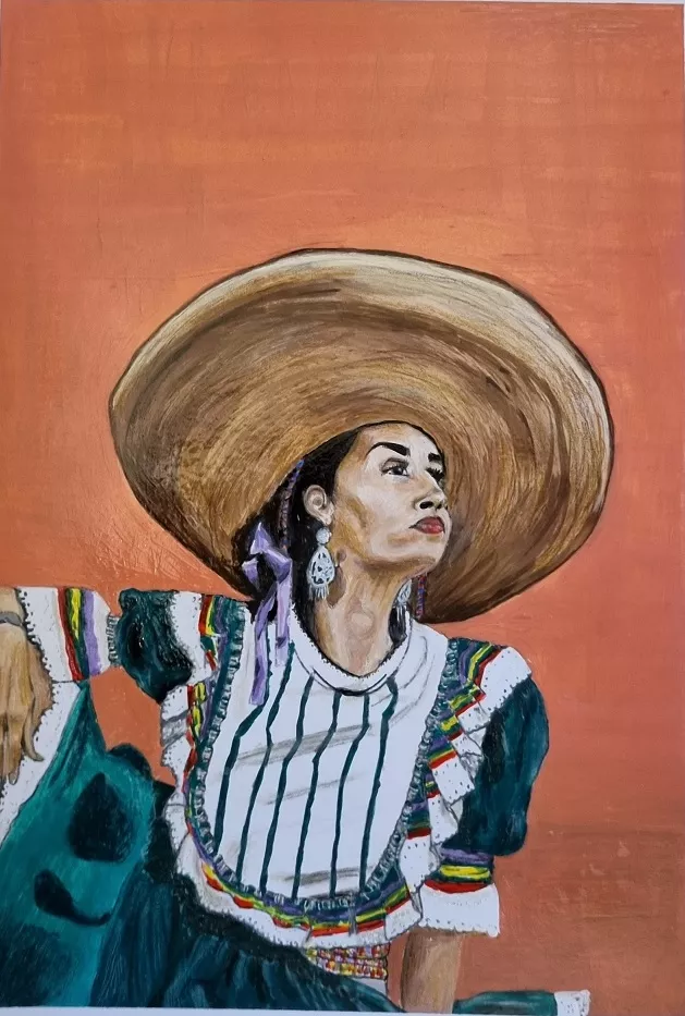 Portrait "Ceci" Acrylgemälde
