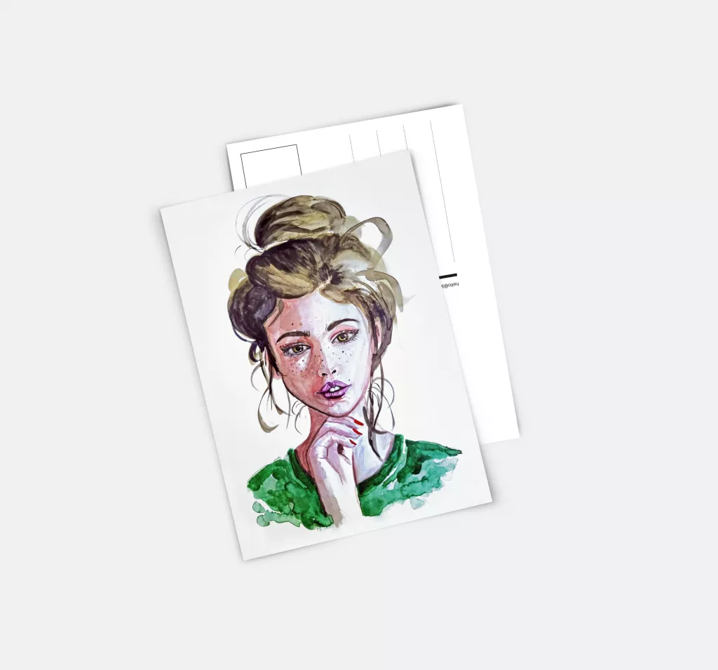 Postkarte Aquarell "Emma"