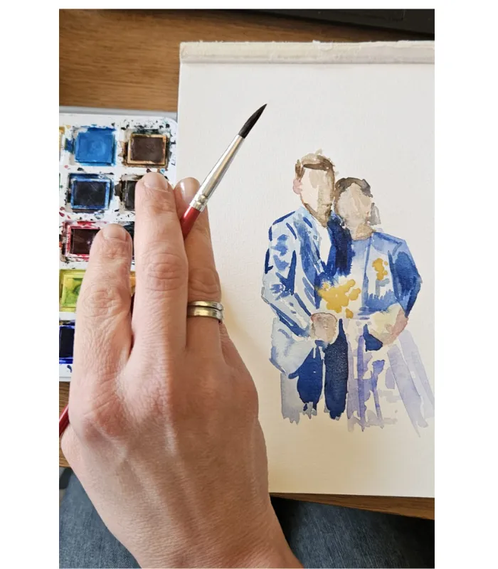 paar aquarell illustration