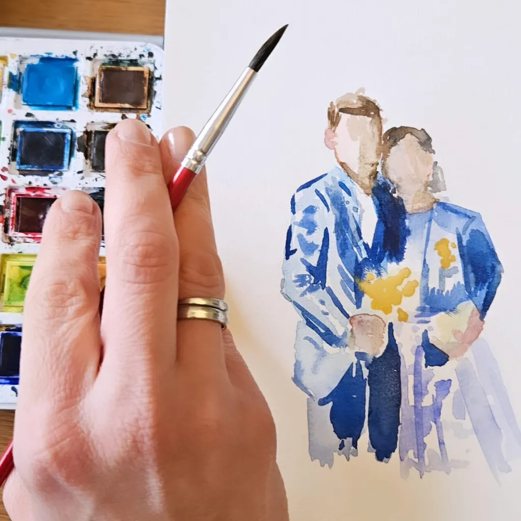 eventpainting judy art brautpaar